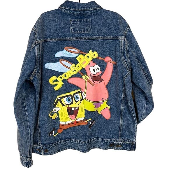 Members Only Nickelodeon Spongebob Denim Trucker Jacket